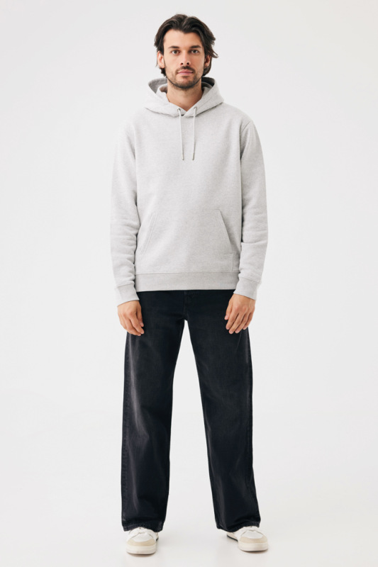 IQONIQ Joshua Unisex mikina s kapucňou z rec. bavlny light heather grey XXL 6