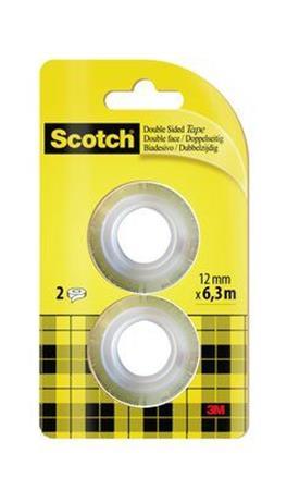3M SCOTCH Lepiaca páska, obojstranná, náhrada, 12 mm x 6,3 m, 3M SOCTCH