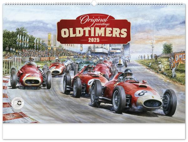 NOTIQUE Nástenný kalendár Oldtimers – Václav Zapadlík 2025, 64 x 42 cm