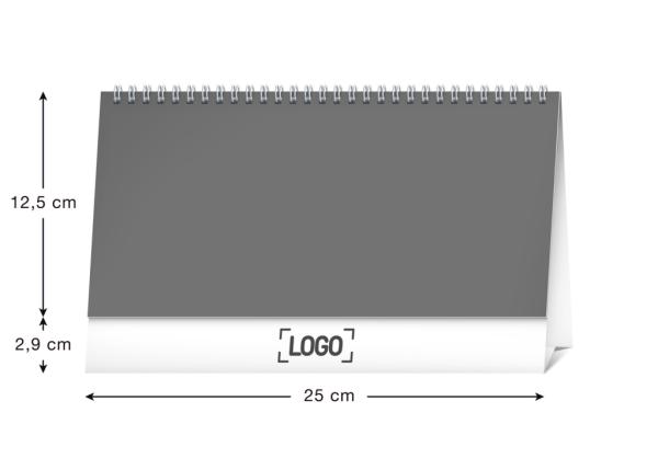 NOTIQUE Stolový kalendár Plánovací riadkový 2025, 25 x 12,5 cm