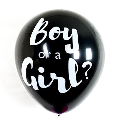 Balón, 91 cm, PUKKA PAD "Boy or a Girl", s konfetami