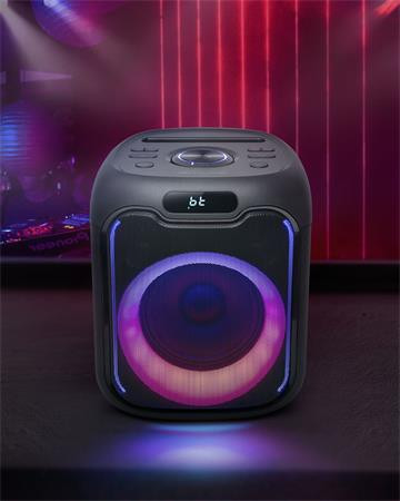 Reproduktor, Bluetooth, s mikrofónom, LED svetlami, 150W, MUSE "M-1803DJ", čierny 5