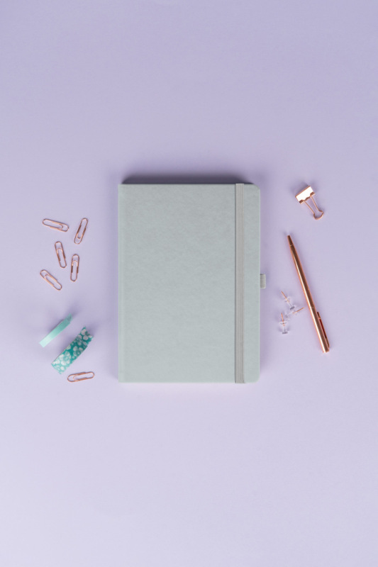 NOTIQUE Notes Balacron, strieborný, linajkovaný, 15 x 21 cm 4