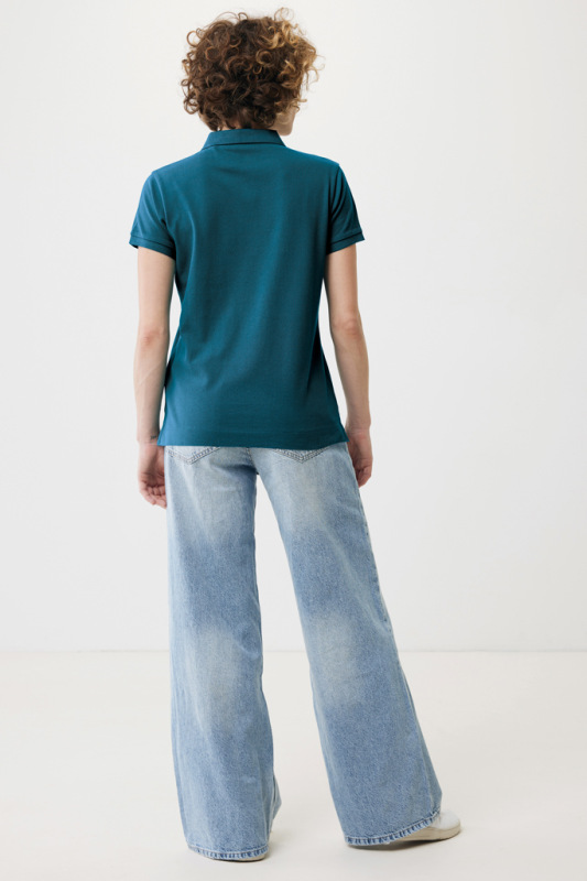 Dámske polo tričko IQONIQ Yosemite z recykl. bavlny dark teal XS 5