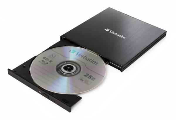 Blu-ray napaľovačka, (externá), 4K Ultra HD, USB 3.1 GEN 1 USB-C, VERBATIM "Slimline"