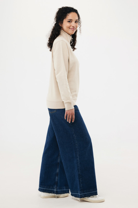 IQONIQ Elgon sveter s krátkym zipsom z recyklovanej bavlny desert XS 6