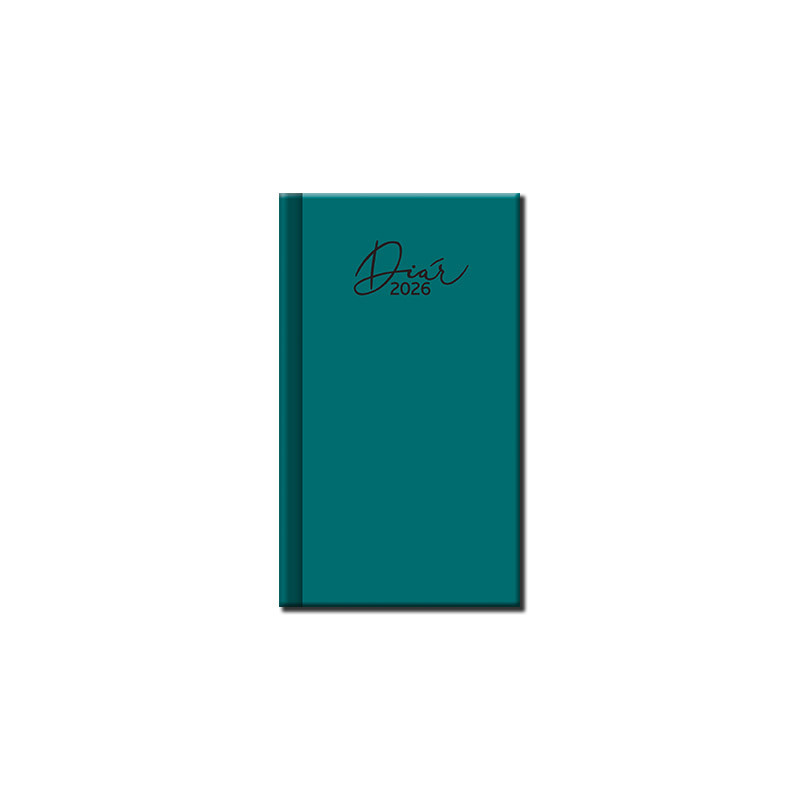 Mini diár FSC A6 COLORS zelenomodrý 2026