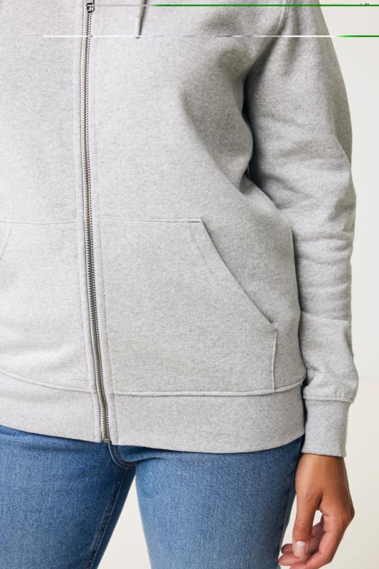 Mikina na zips s kapucňou Iqoniq Abisko z recykl. bavlny heather grey 5XL 15