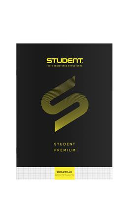 Zošit, A4, štvorčekový, 32 listov, ICO "Student Premium", čierny 1