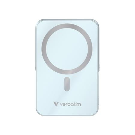 Power banka, externá batéria, magnetická (bezdrôtová), 10 000 mAh, stojanček, VERBATIM "Ch