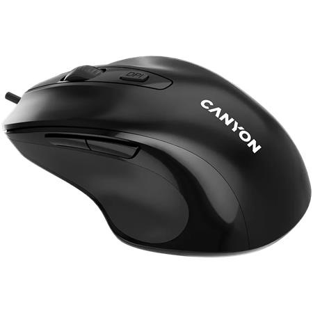 Myš, drôtová, optická, USB, CANYON "M-6", čierna 2