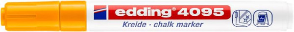 Kriedový popisovač, 2-3 mm, zrezaný hrot, EDDING "4095", neónovo oranžová 1