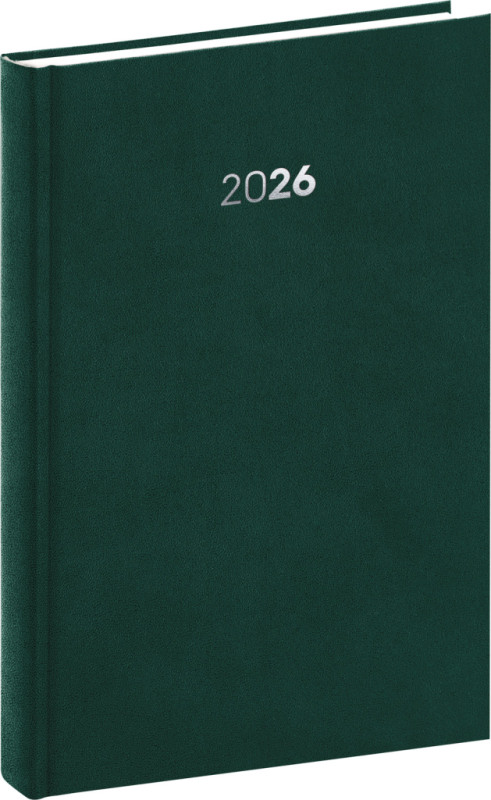 NOTIQUE Denný diár Balakon 2026, zelený, 15 x 21 cm