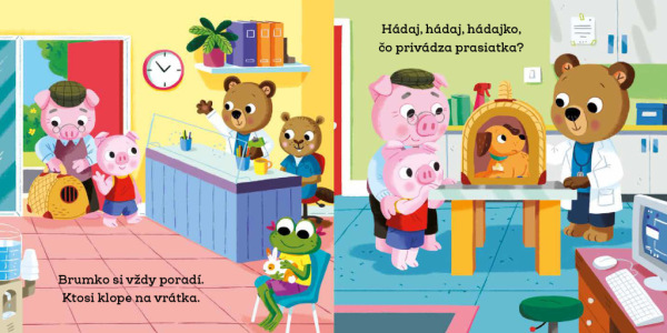 BRUMKO ROZUMKO ZVEROLEKÁROM – Obrázky s pohyblivými prvkami 1