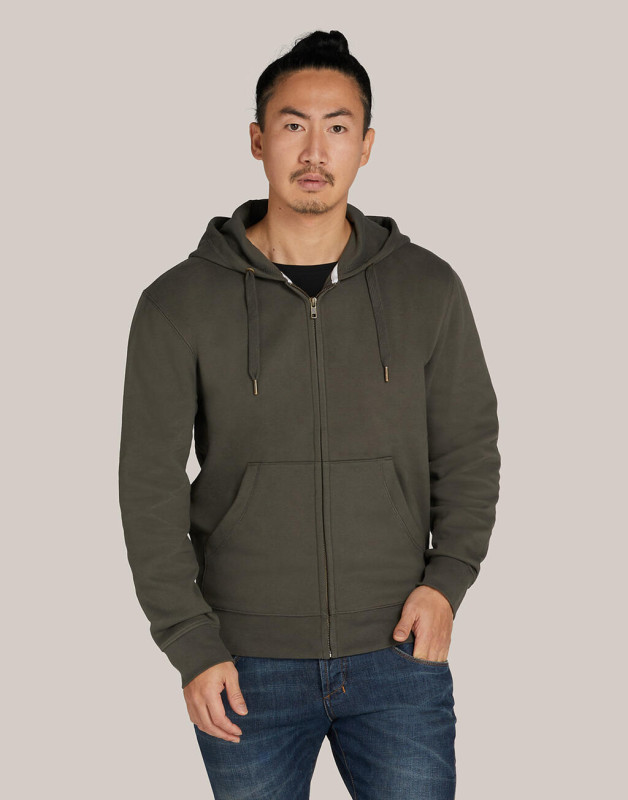 Signature Tagless Unisex mikina na zips s kapucňou 2