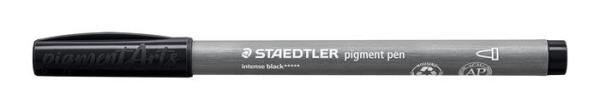 Popisovač, 1 mm, kuželový, 2 ks, STAEDTLER® "Pigment pen 376", intenzívny čierny