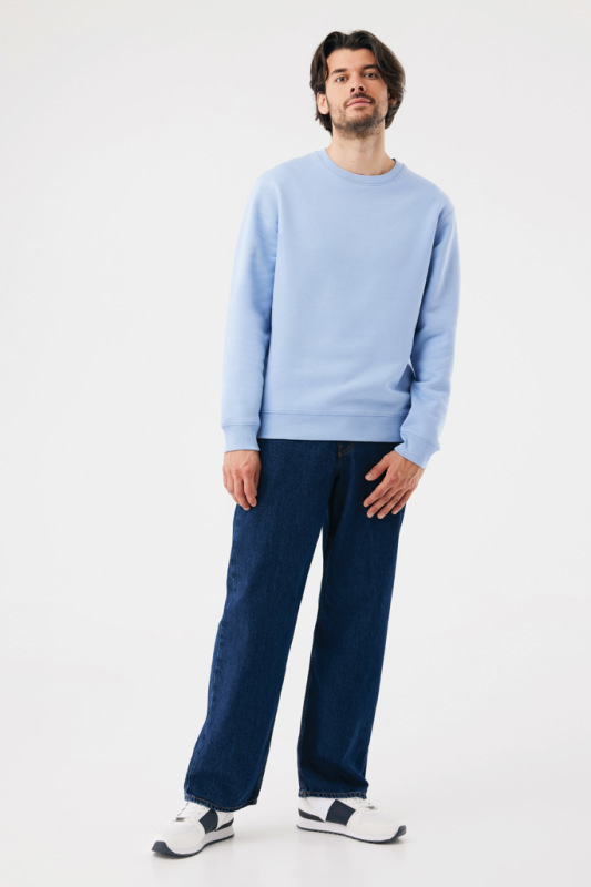 IQONIQ Toria Unisex mikina s okrúhl. výstrihom z rec. bavlny sky blue XL 11