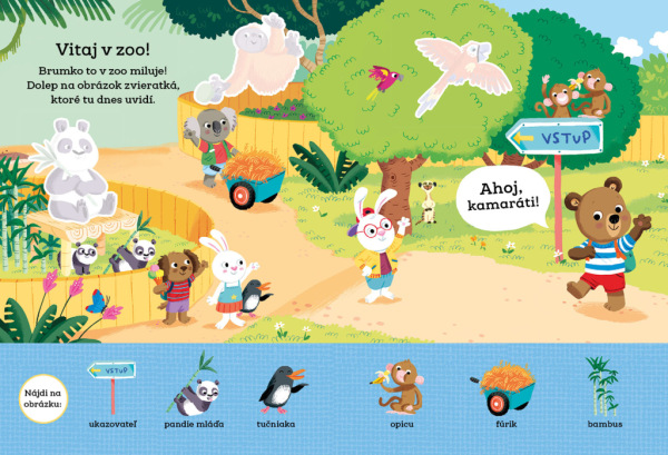 BRUMKO ROZUMKO: SPOZNÁVAME ZVIERATKÁ – Samolepková knižka 1