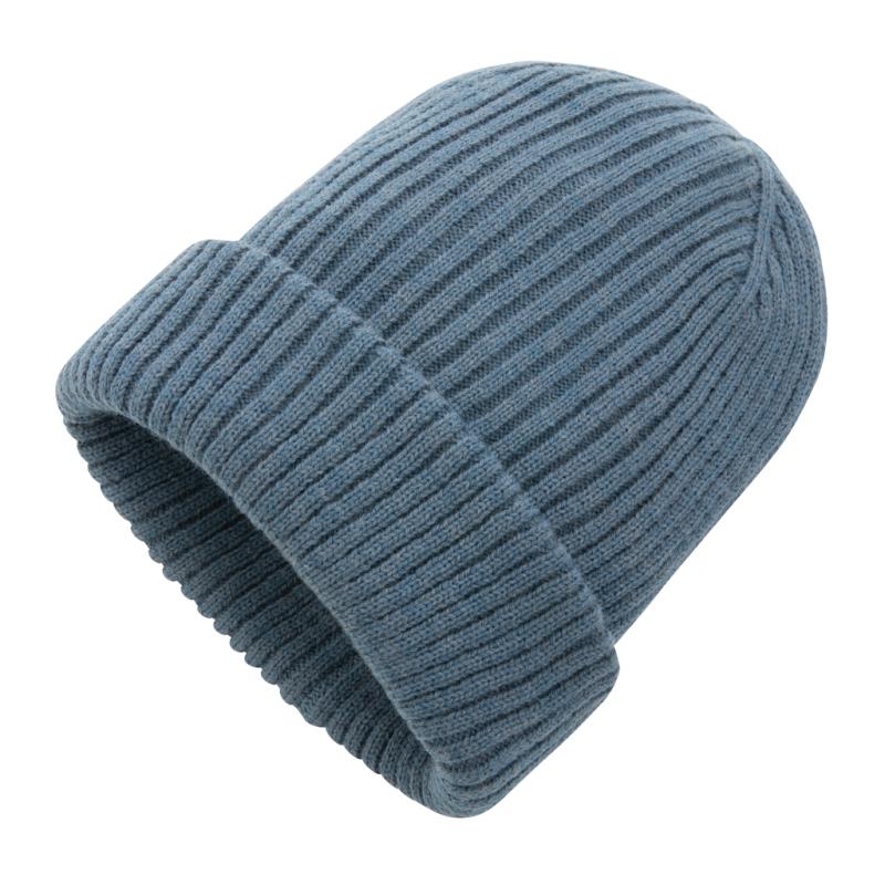 Dvojito pletená beanie čapica Impact z Polylana® AWARE™ Sage blue 3