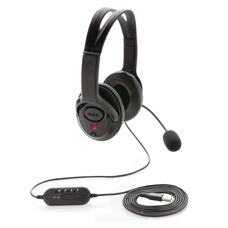 Kancelársky headset s mikrofónom čierna 5