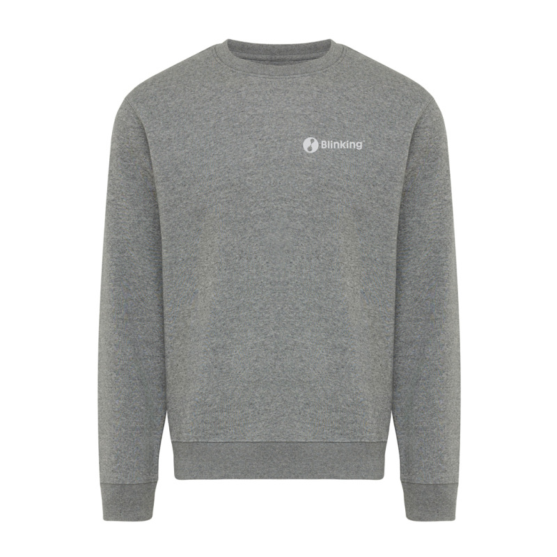 IQONIQ Toria Unisex mikina s okrúhl. výstrihom z rec. bavlny light heather anthracite M 4