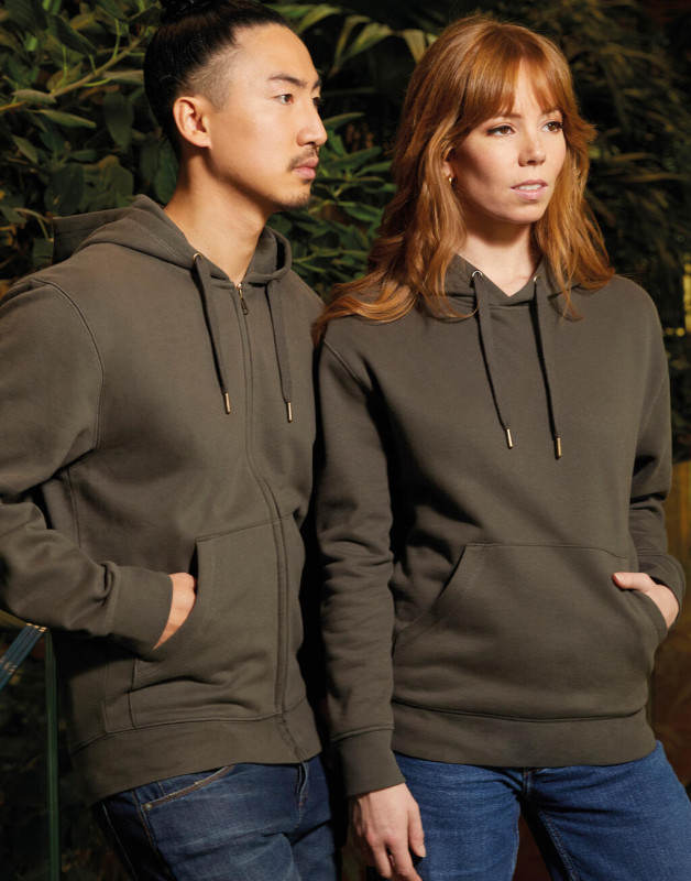 Signature Tagless Unisex mikina na zips s kapucňou 10
