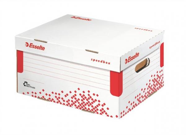 Archívny kontajner, S veľkosť, recyklovaný kartón, ESSELTE "Speedbox", biely