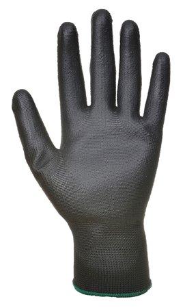 . Montážne rukavice, na dlani namočené do polyuretánu, veľkosť: 9, čierne