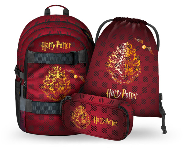 BAAGL SADA 3 Skate Harry Potter Rokfort vínový