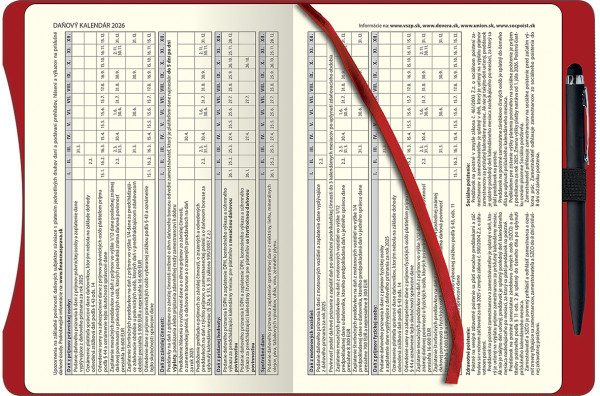 Týždenný diár A5 SMART red 2026 3
