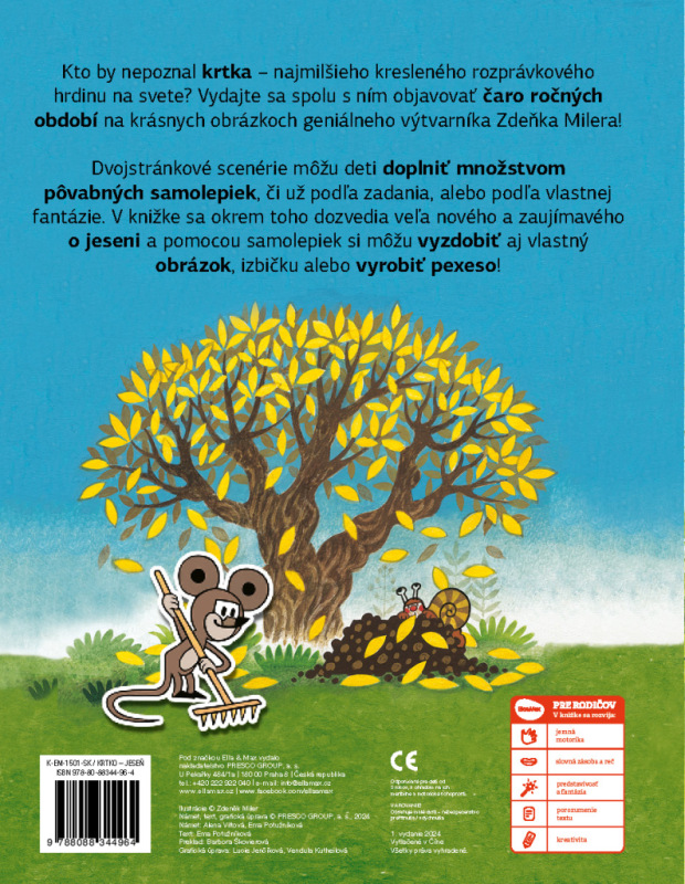 KRTKO a JESEŇ ─ Kniha samolepiek 6