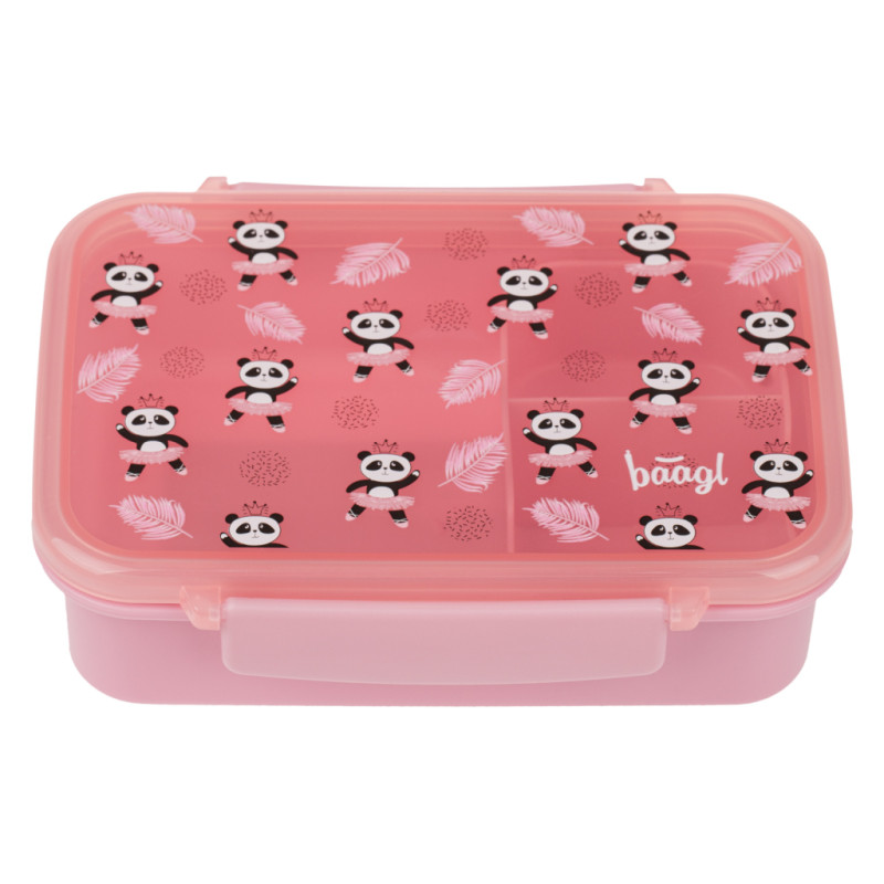 BAAGL Box na desiatu s priehradkami Panda 2