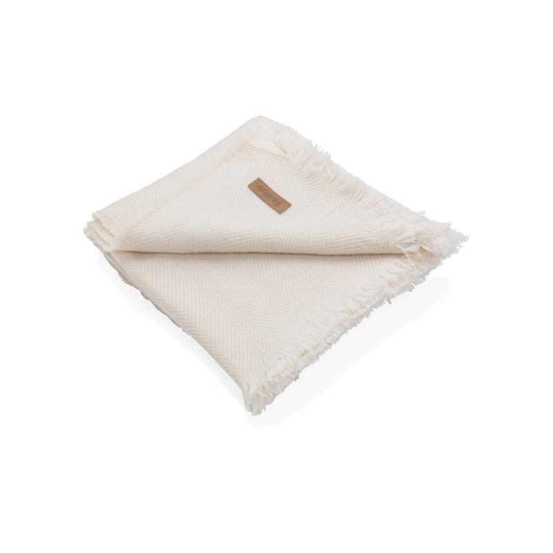 Tkaná deka Ukiyo 130 x 150cm z Polylana® AWARE™ off white 1