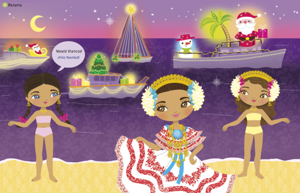 Šaty z celého sveta VIANOCE ─ Kniha samolepiek 5