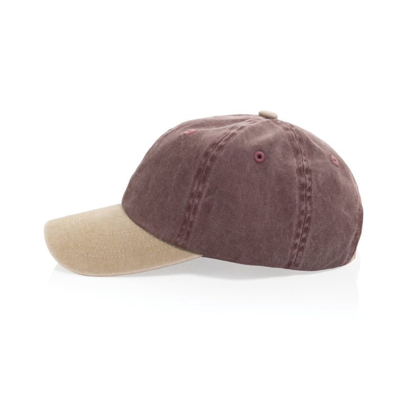 Dvojfarebná šiltovka BEAU AWARE™ Washed, 6 panelov, 270 g/m² maroon 4