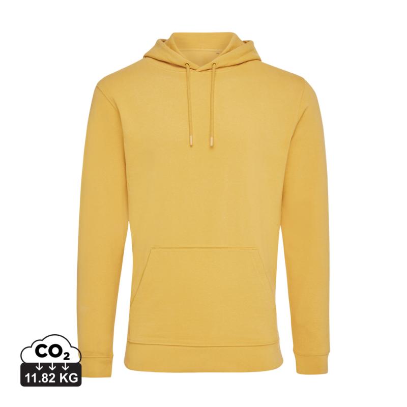 Mikina s kapucňou Iqoniq Jasper z recykl. bavlny ochre yellow XL