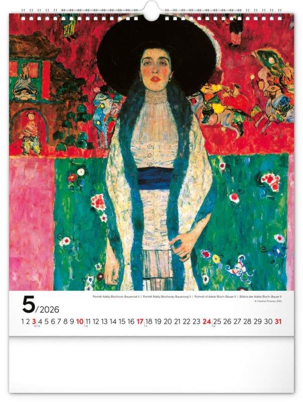 NOTIQUE Nástenný kalendár Gustav Klimt 2026, 30 x 34 cm 5