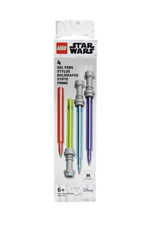 Gélové pero, sada, 0,7 mm, svetelný meč, LEGO "Star Wars", 4 rôzne farby