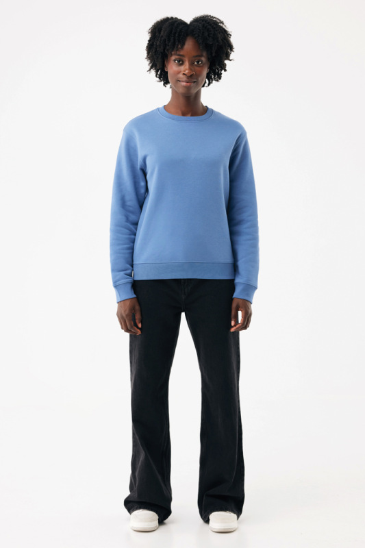 IQONIQ Toria Unisex mikina s okrúhl. výstrihom z rec. bavlny moon blue XXS 11