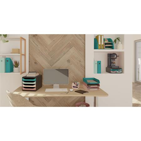Úložný box na dokumenty, plastový, 3-zásuvkový, EXACOMPTA "Smallbox Skandi", farebný 8