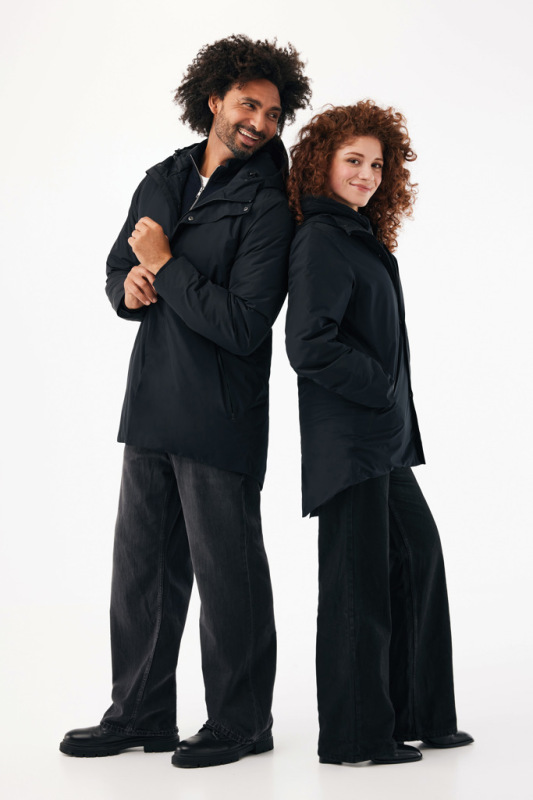 IQONIQ Thelon parka z recyklovaného polyesteru čierna S 19