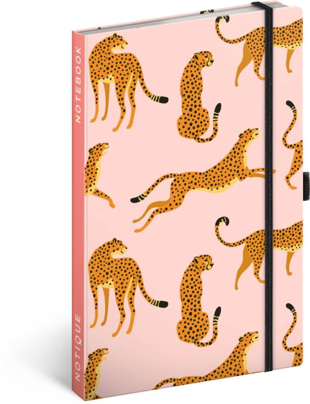 NOTIQUE Notes Leopardy, linajkovaný, 13 x 21 cm