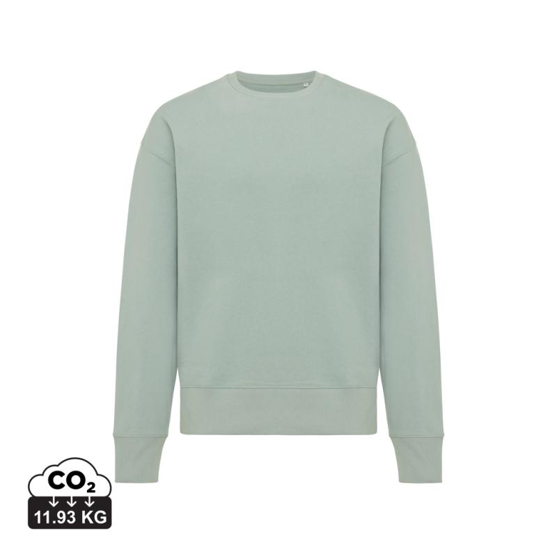 Mikina Iqoniq Kruger relaxed fit z recykl. bavlny Iceberg green S