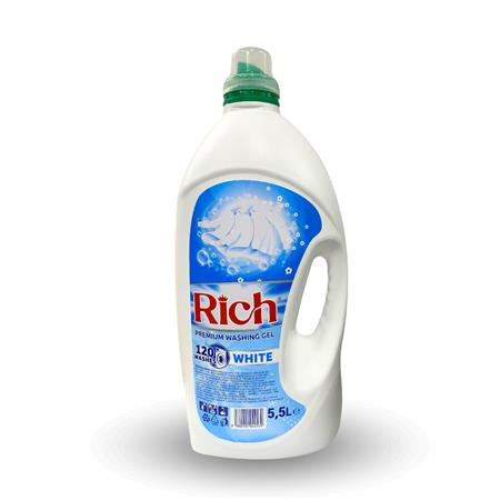 . Prací gél, 5,5 l, "Rich White"