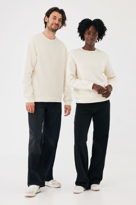 IQONIQ Toria Unisex mikina s okrúhl. výstrihom z rec. bavlny natural raw S 15