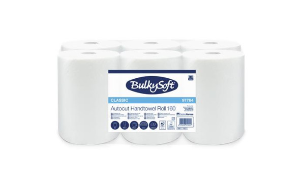 Papierové utierky, kotúčové, 2-vrstvové, priemer: 15,5 cm, BULKYSOFT "Universal System", s