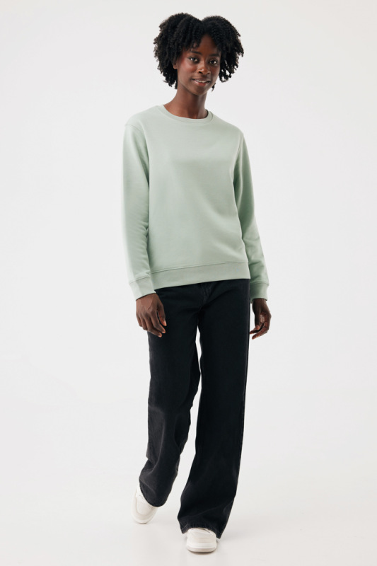 IQONIQ Toria Unisex mikina s okrúhl. výstrihom z rec. bavlny Iceberg green XXXL 10