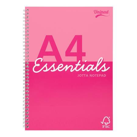 Špirálový zošit, A4, linajkový, 80 listov, PUKKA PAD "Unipad Essentials Jotta", mix