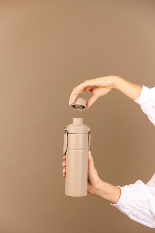 VINGA Baltimore trek RCS fľaša z rec. Nerez. ocele 600 ml greige 9