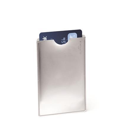 Plastové puzdro, 1-kusové, na RFID kartu, DURABLE, strieborná